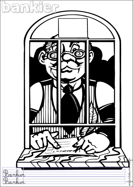 coloriage banquier 1